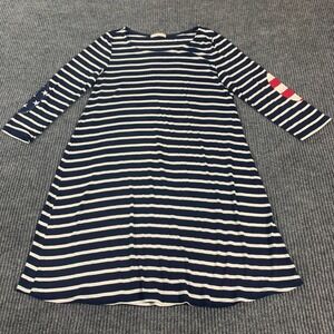 12 PM By Mon Ami Dress‎ Womens Small Blue Striped Long Sleeve Shirt Stretch Cute